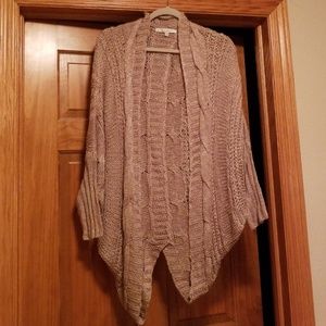 Shop Ruche beige Cocoon cardigan M/L